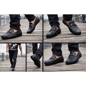 Rocawear Laker Black Slip-on Driving Loafer Moccasin Comfort Classic VTG Men 12